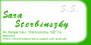 sara sterbinszky business card